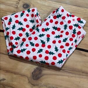 HANNA ANDERSSON 160 Pink Holly Print Pajama Pants Leggings